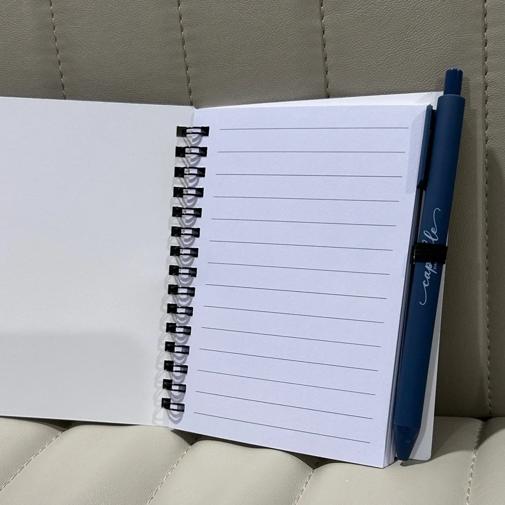 Bible Verse Notebook Trio & Pens Blessed Psalms Strong Philippians Capable Mark